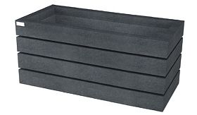 Bloembak AGORA - Ural Black - 900x450x520 mm - 131 liter