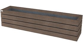 Bloembak AGORA - Quartz Brown - 1800x450x520 mm - 271 liter