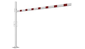 Hoogtebegrenzer - draaibaar - 4500 mm - hangslot - voetplaat