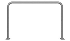 Sluishek - 1500x1000x48 mm Ø - verzinkt - z. tussenb. - voetplaat