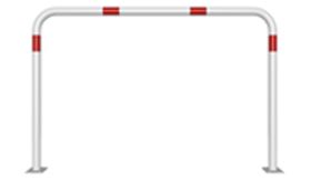 Sluishek - 1500x1000x48 mm Ø - wit/rood - z. tussenb. - voetplaat