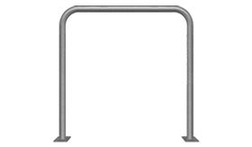 Sluishek - 1000x1000x48 mm Ø - verzinkt - z. tussenb. - voetplaat