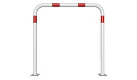 Sluishek - 1000x1000x48 mm Ø - wit/rood - z. tussenb. - voetplaat