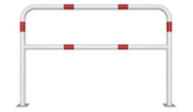 Sluishek - 1500x1000x48 mm Ø - wit/rood + tussenbuis - voetplaat