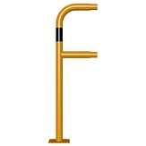 Veiligheidshek - begin-/eindst. - 250x1000x48 mm Ø - voetplaat