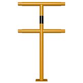 Veiligheidshek - tussenstuk - 500x1000x48 mm Ø - voetplaat