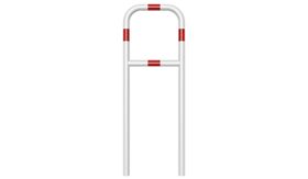 Sluishek - 500x1400x48 mm Ø - wit/rood + tussenbuis - instorten