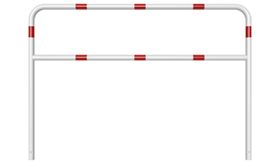 Sluishek - 2000x1400x48 mm Ø - wit/rood + tussenbuis - instorten