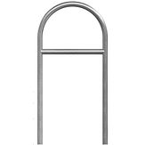 RVS fietsbeugel - 650x1200 mm - met tussenbuis - instorten