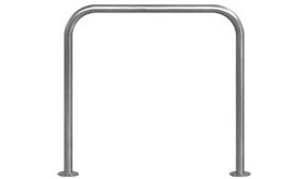 RVS fietsbeugel - 1000x800 mm - zonder tussenbuis - voetplaat