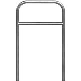 RVS fietsbeugel - 800x1200 mm - met tussenbuis - instorten