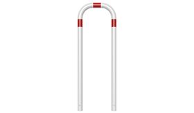 Sluishek - 500x1400x60 mm Ø - wit/rood - z. tussenb. - instorten