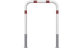 Sluishek - draai-/uitneembaar - 1000 mm - wit/rood - z. tussenb. 