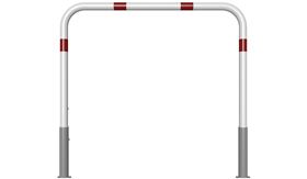 Sluishek - draai-/uitneembaar - 1500 mm - wit/rood - z. tussenb. 