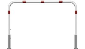 Sluishek - draai-/uitneembaar - 2000 mm - wit/rood - z. tussenb. 