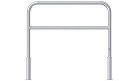 Sluishek - draai-/uitneembaar - 1500 mm - verzinkt + tussenbuis 