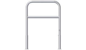 Sluishek - draai-/uitneembaar - 1000 mm - verzinkt + tussenbuis 