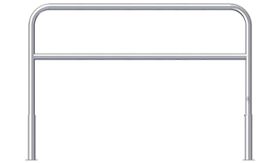 Sluishek - draai-/uitneembaar - 2000 mm - verzinkt + tussenbuis 