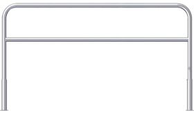 Sluishek - draai-/uitneembaar - 2500 mm - verzinkt + tussenbuis 