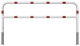 Sluishek - draai-/uitneembaar - 2500 mm - wit/rood + tussenbuis 