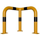 Veiligheidsbeugel 1x 90° - g/z - 600x650x76 mm Ø - voetplaat