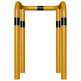 Veiligheidsbeugel 2x 90° - geel/zwart - 750x650x76 mm Ø - instorten