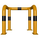 Veiligheidsbeugel 2x 90° - g/z - 750x650x76 mm Ø - voetplaat