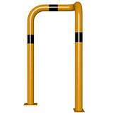 Veiligheidsbeugel 90° rechts - g/z - 600x1150x76 mm Ø - voetplaat