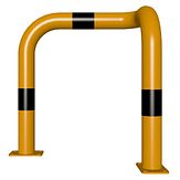 Veiligheidsbeugel 90° rechts - g/z - 600x650x76 mm Ø - voetplaat