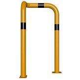 Veiligheidsbeugel 90° links - g/z - 600x1150x76 mm Ø - voetplaat