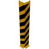 Kolombeschermer - geel/zwart - hoogte 1200 mm - rand omgezet