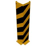 Kolombeschermer - geel/zwart - hoogte 800 mm - rand omgezet