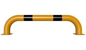 Veiligheidsbeugel - geel/zwart - 1000x250x76 mm Ø - voetplaat