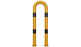 Veiligheidsbeugel - geel/zwart - 400x1150x76 mm Ø - voetplaat