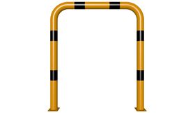 Veiligheidsbeugel - geel/zwart - 1000x1150x76 mm Ø - voetplaat