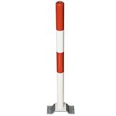 Uitneembare afzetpaal PARAT B 76 mm Ø - rood/wit + opzetvoet