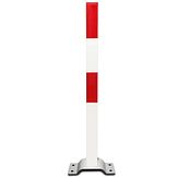 Uitneembare afzetpaal PARAT B 70x70 mm - rood/wit + opzetvoet