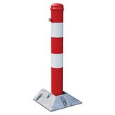 Klappaal - model 90 - rood/wit - driekantslot - zonder betonpoer