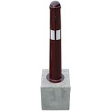 Uitneembare afzetpaal - model 120 - RAL 3007 + betonfundatie