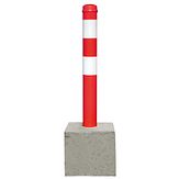 Vaste afzetpaal - model 90 - RAL 3000 + betonfundatie