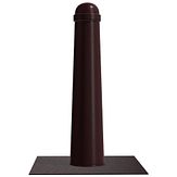 Trottoirpaal - MA66s grondplaat - kleur RAL 3007 Zwartrood