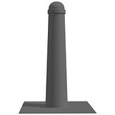 Trottoirpaal MA66-A - RAL 7016 - vast met grondplaat