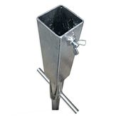 Gegalvaniseerde grondpot met vierkant opzetstuk - 60x60 mm