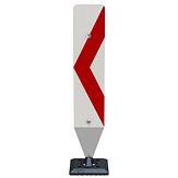 Veerpaal BB12 - enkelzijdig - linkswijzend + voetplaat