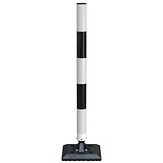Veerpaal BB21 - 900x60 mm Ø - wit/zwart - Klasse 3 + voetplaat