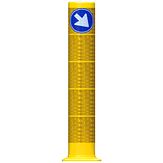 Flexpost BB22 verkeerszuil - geel + 2x D02 - Klasse 2