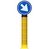 Flexpost BB22 verkeerszuil - geel + OBDZ / D02 - Klasse 2