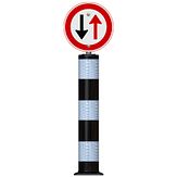 Flexpost BB21 verkeerszuil - wit/zwart + K / F05 - Klasse 3