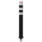 POLe Cone Traffic NS - Ø 80x800 mm - zwart/wit- LED ROOD
