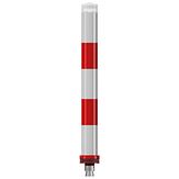 POLe Cone Traffic NS - Ø 80x800 mm - rood/wit - LED WIT